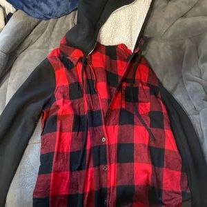 Buffalo Check Shirt with Hood